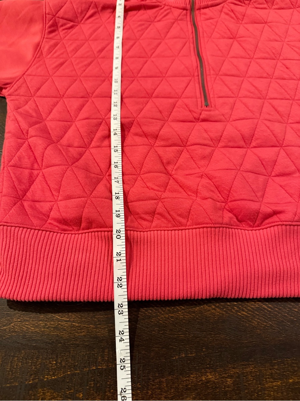 EVEREVE Pink Quilted Half Zip Pullover Sweatshirt Mock Neck Medium - Picture 11 of 13